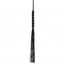 Многохвостая мини-плеть из натурального силикона, цвет черный, Джага-Джага 911-04 BX DD, длина 22 см.