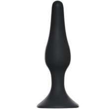 Узкая анальная пробка «Slim Anal Plug Large Black», длина 12.5 см, цвет черный, Lola Toys 4205-01Lola, из материала Силикон, коллекция Backdoor Black Edition, длина 12.5 см.