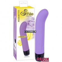 Женский вибратор изогнутой формы для точки G - Smile «Genius», цвет фиолетовый, You 2 Toys KAZ5787540000, из материала Силикон, длина 20 см.