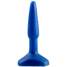 Блестящая анальная пробка «Small Anal Plug», длина 12 см, цвет синий, Lola Toys 510252, из материала TPE, длина 12 см.