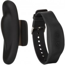 Женский клиторальный стимулятор с дистанционным упралением с помощью браслета Lock-N-Play «Wristband Remote P», цвет черный, California Exotic Novelties SE-0077-53-3, из материала Силикон, длина 9.5 см.