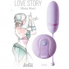 Виброяйцо на пульте управления Love Story «Mata Hari Purple», цвет фиолетовый, Lola Toys 1800-02Lola, бренд Lola Games, длина 14.6 см.