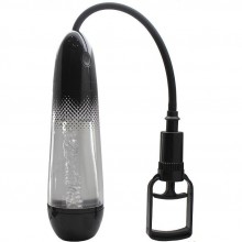 Мужская вакуумная помпа «Pump X5M» c ручным насосом и вставкой-вагиной, цвет черный, Eroticon 30498, из материала Пластик АБС, длина 16 см.