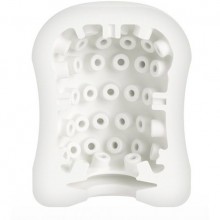 Компактный универсальный минимастурбатор MasturbaTIN «Dotty Donny - Dots», цвет белый, Mystim 46296, из материала TPE, длина 5.5 см.