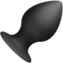 Классическая анальная пробка «Medium Silicone Anal Plug», цвет черный, Tom of Finland TF1854, из материала Силикон, длина 10 см.