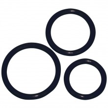 Набор эрекционных колец 3 шт, You 2 Toys, цвет Черный, диаметр 3.25 см.