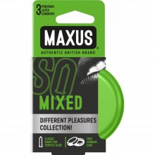 Латексные презервативы разной текстуры «Mixed №3», упаковка 3 шт, Maxus 5953mx, 3 мл.