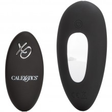 Женский вибратор для ношения в трусиках «Silicone Remote Panty Pleaser», цвет черный, SE-0077-45-3, бренд CalExotics, коллекция Remote Controlled Vibes, длина 10.2 см.