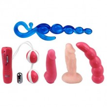 Baile «Love Kits» эротический набор: виброяйцо, шарики, анальная пробка, фаллоимитаторы, BW-012006, из материала ПВХ, цвет Мульти, длина 10 см.