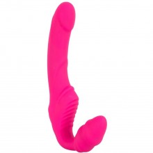 Безремновой страпон с вибрацией, цвет розовый, You 2 Toys 5939820000, бренд Orion, длина 21.8 см.