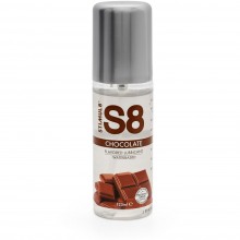 Вкусовой лубрикант «WB Flavored Lube» с ароматом и вкусом шоколада, объем 125 мл, Stimul8 STF7407choc, из материала Водная основа, цвет Прозрачный, 125 мл.