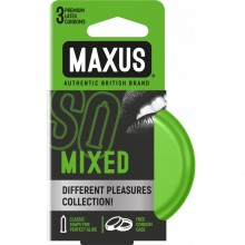 Латексные презервативы разной текстуры «Mixed №3», упаковка 3 шт, Maxus MAXUS Mixed №3, цвет Прозрачный, 3 мл.