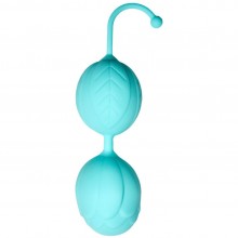 Бирюзовые шарики Кегеля «Lyra Sirius» со смещенным центом тяжести, силикон, Le Frivole 05535, цвет Бирюзовый, длина 14 см.