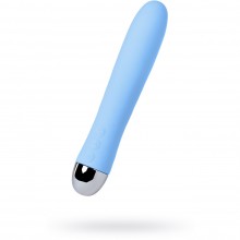 Вибратор с функцией нагрева и пульсирующими шариками «Physics Fahrenheit», силикон, цвет голубой, длина 19 см, бренд ToyFa, длина 19 см.