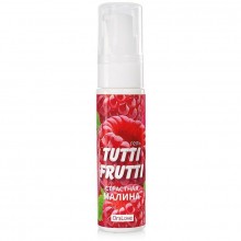 Ароматизированная гель-смазка «Tutti-frutti OraLove Малина», вкус малиновый, 30 мл, из материала Водная основа, цвет Прозрачный, 30 мл.
