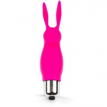 Женский маленький вибратор-зайчик для клитора от компании Brazzers, цвет розовый неон, BRV050, из материала Силикон, длина 9 см.