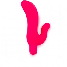 Вибратор-кролик для женщин с клиторальным стимулятором от компании Brazzers, цвет розовый неон, BRV055, из материала Силикон, длина 18 см.