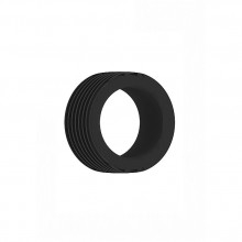 Эрекционное кольцо с вибрацией фантазийное «Gentle Ghost Cockring», черное, Shots Media SLI162BLK, коллекция S-Line, длина 6 см.