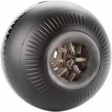Мужской двухсторонний мастурбатор в форме шара с функцией сжатия «Optimum Power Masturball» с вибрацией, цвет черный, CalExotics SE-0858-10-3, из материала TPR, длина 11.5 см.