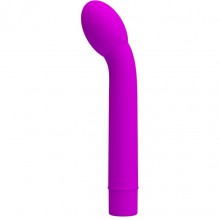 Вибратор с увеличенной гибкой головкой «Logan» для точки G из коллекции Pretty Love, цвет фиолетовый, Baile BI-014764, из материала Силикон, длина 14 см.