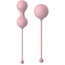 Набор из 2 вагинальных шариков со смещенным центром тяжести «Carmen Tea Rose» из коллекции Love Story от Lola Toys, цвет нежно-розовый, 3011-01lola, из материала Силикон, длина 18.3 см.