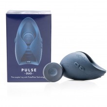 Инновационный мужской вибратор-игрушка для пар «Pulse Duo» с пультом ДУ, цвет синий, Hot Octopuss HO5, длина 11.7 см.