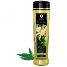 Натуральное съедобное массажное масло «Kissable Massage Oil» с ароматом зеленого чая, 240 мл, Shunga 1311 SG, из материала Масляная основа, 240 мл.