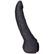 Насадка для страпона с боковым креплением «Black Bent», длина 15 см, диаметр 3.5 см, Биоклон 132304, бренд LoveToy А-Полимер, цвет Черный, длина 15 см.
