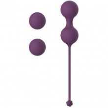 Набор вагинальных шариков «Love Story Diva» со смещенным центром тяжести, фиолетовые, Lola Toys 3012-03lola, цвет Фиолетовый, длина 17.8 см.