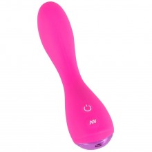 Розовый женский вибратор для G точки, длина 16.7 см, диаметр 2.1 см, You2Toys 5888220000, бренд Orion, коллекция Smile, длина 16.7 см.