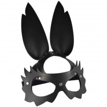 Эротическая маска зайки из натуральной матовой кожи, черная, Ситабелла 3192-1, бренд СК-Визит, из материала Кожа