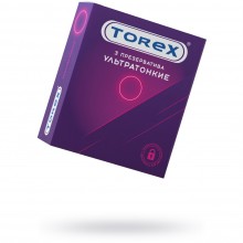 Презервативы ультратонкие «Torex №3» латекс, 3 шт, 00902, цвет Прозрачный, длина 18 см.