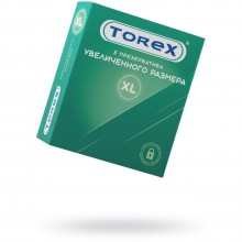 Презервативы увеличенного размера «Torex №3», латекс, 3 шт, длина 19 см, 00905, цвет Прозрачный, длина 19 см.