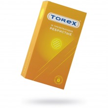 Презервативы ребристые «Torex №12», латекс, 12 шт, 00910, цвет Прозрачный, длина 18 см.