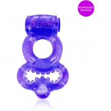 Фиолетовое эрекционное виброкольцо с шипами, Erowoman ee-10269, бренд Bior Toys, цвет Фиолетовый, длина 8 см.