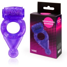Фиолетовое эрекционное виброкольцо с шипиками, Erowoman ee-10271, бренд Bior Toys, цвет Фиолетовый, длина 7 см.