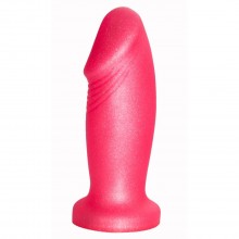 Анальный стимулятор среднего размера в форме пениса, розовый, длина 13.7 см, диаметр 4.2 см, Биоклон 438300, длина 13.7 см.