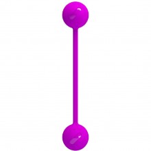 Вагинальные шарики Кегеля со смещенным центром тяжести «Kegel Ball III», фиолетовые, Baile BI-014796, коллекция Pretty Love, цвет Фиолетовый, длина 18.6 см.