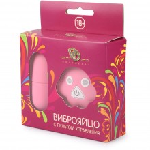 Розовое силиконовое вибро-яйцо для женщин с пультом ДУ, розовое, Джага-Джага 400-07 BX DD, длина 7 см.