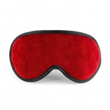 Непрозрачная маска на глаза «My Rules» из бархатистого материала, цвет красный, БДСМ арсенал 6906-2ars, длина 20 см., со скидкой