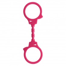 Силиконовые наручники Toy Joy «Stretchy Fun Cuffs», розовые, TOY10317P, длина 25 см.