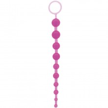 Фиолетовая анальная цепочка «Jelly Butt Beads 10.5», длина 26.7 см, диамтер 2.5 см, NMC 110502, из материала ПВХ, цвет Фиолетовый, длина 26.7 см.