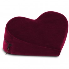 Малая бордовая подушка-сердце для любви «Heart Wedge», Liberator 16042549, длина 33 см.