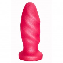 Розовая анальная пробка с рельефом, длина 12.9 см, диаметр 4.1 см, Биоклон 438200, бренд LoveToy А-Полимер, цвет Розовый, длина 12.9 см.
