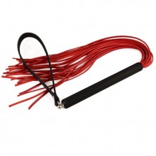 Красная кожаная плеть «Mix» с черной рукоятью, длина 47 см, Sitabella 4212-2, бренд СК-Визит, цвет Красный, длина 47 см.