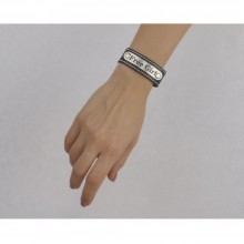 Кожаный браслет с надписью «Free Girl», Ситабелла 33530 FG, бренд СК-Визит, цвет Черный