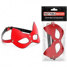 Красно-черная игровая маска с ушками, Notabu ntb-80649, из материала ПВХ, цвет Красный