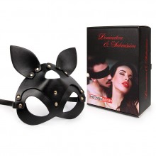 Роскошная черная секси-маска для BDSM игр, Notabu ntb-80651, из материала ПВХ, цвет Черный