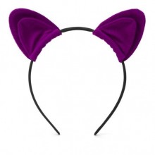 Ободок для волос с кошачьими ушками «My Rules», БДСМ арсенал 6907-3ars, цвет Фиолетовый, длина 6 см.