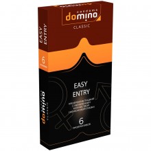 Гладкие презервативы «DOMINO CLASSIC Easy Entry» с увеличенным количеством смазки, 6 шт, 3985dom, из материала Латекс, длина 18 см.